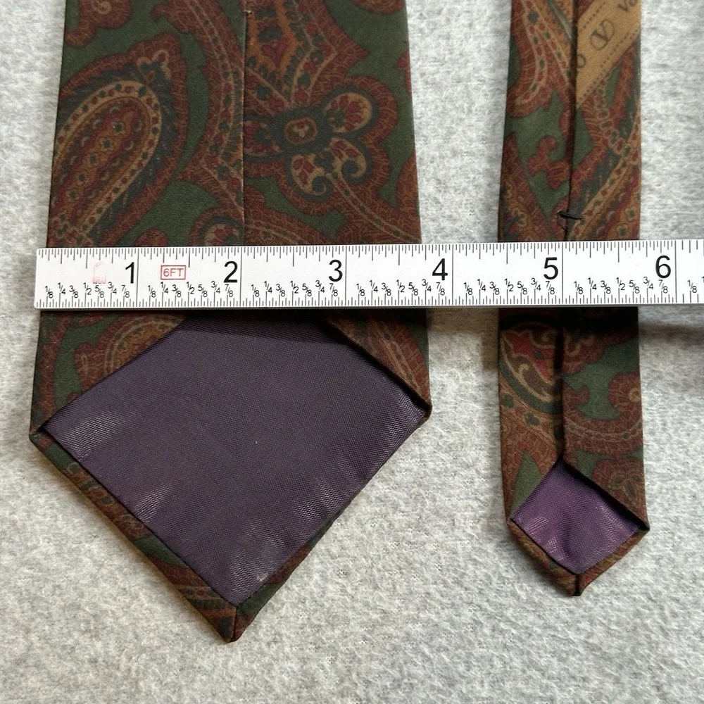 Vintage Guy Laroche Paris Silk‎ Paisley Tie – Valentino Italian Silk Fabric